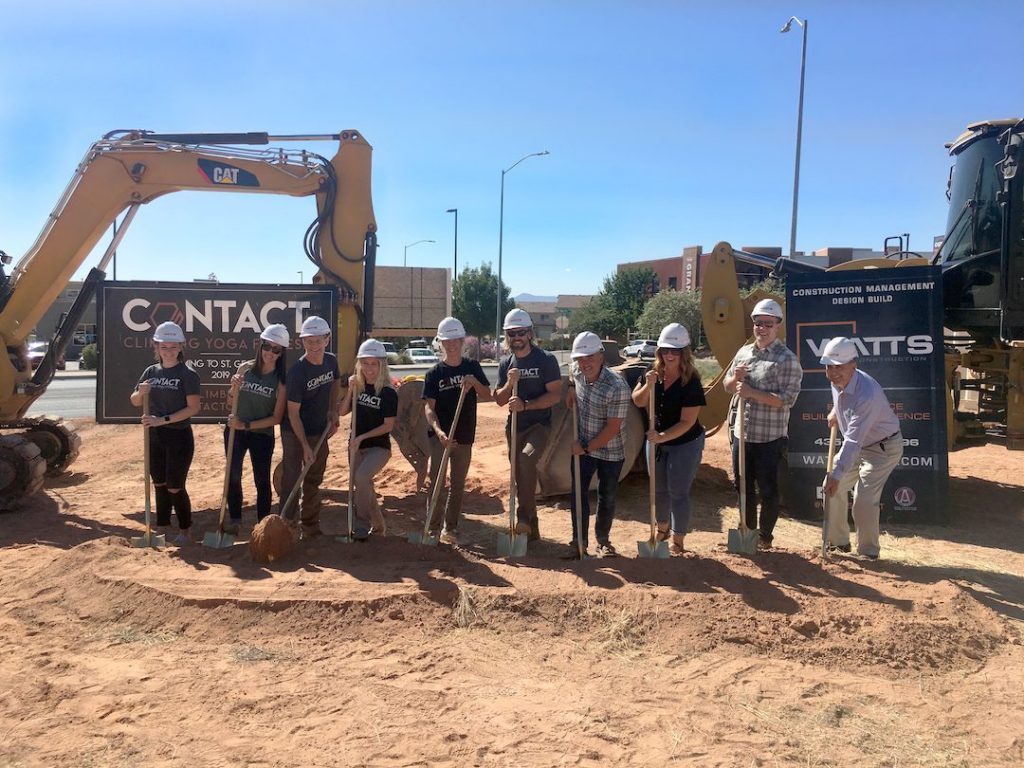 Ground breaking ceremony for Contact Climbing Gym in St. George, Utah