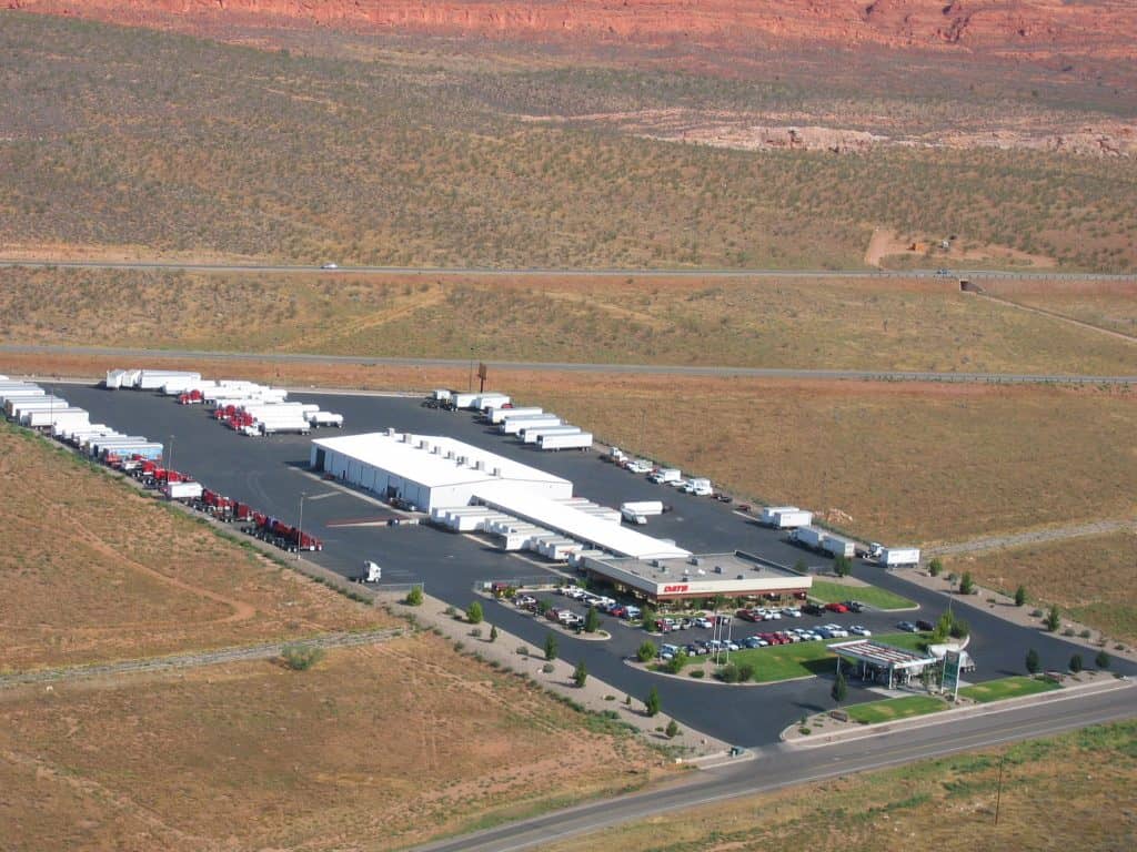 Aerial view of DATS trucking