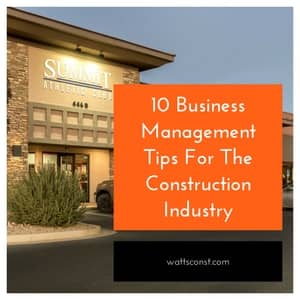 10 Business Management Tips for Construction Industry blog graphic