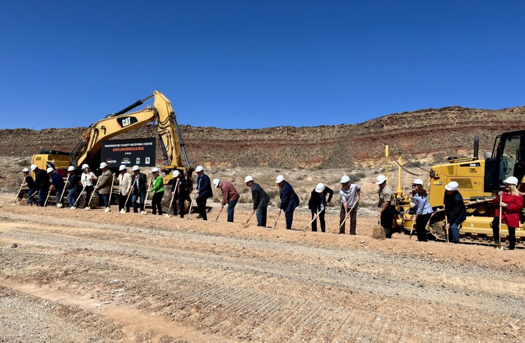 County and state officials breaking ground