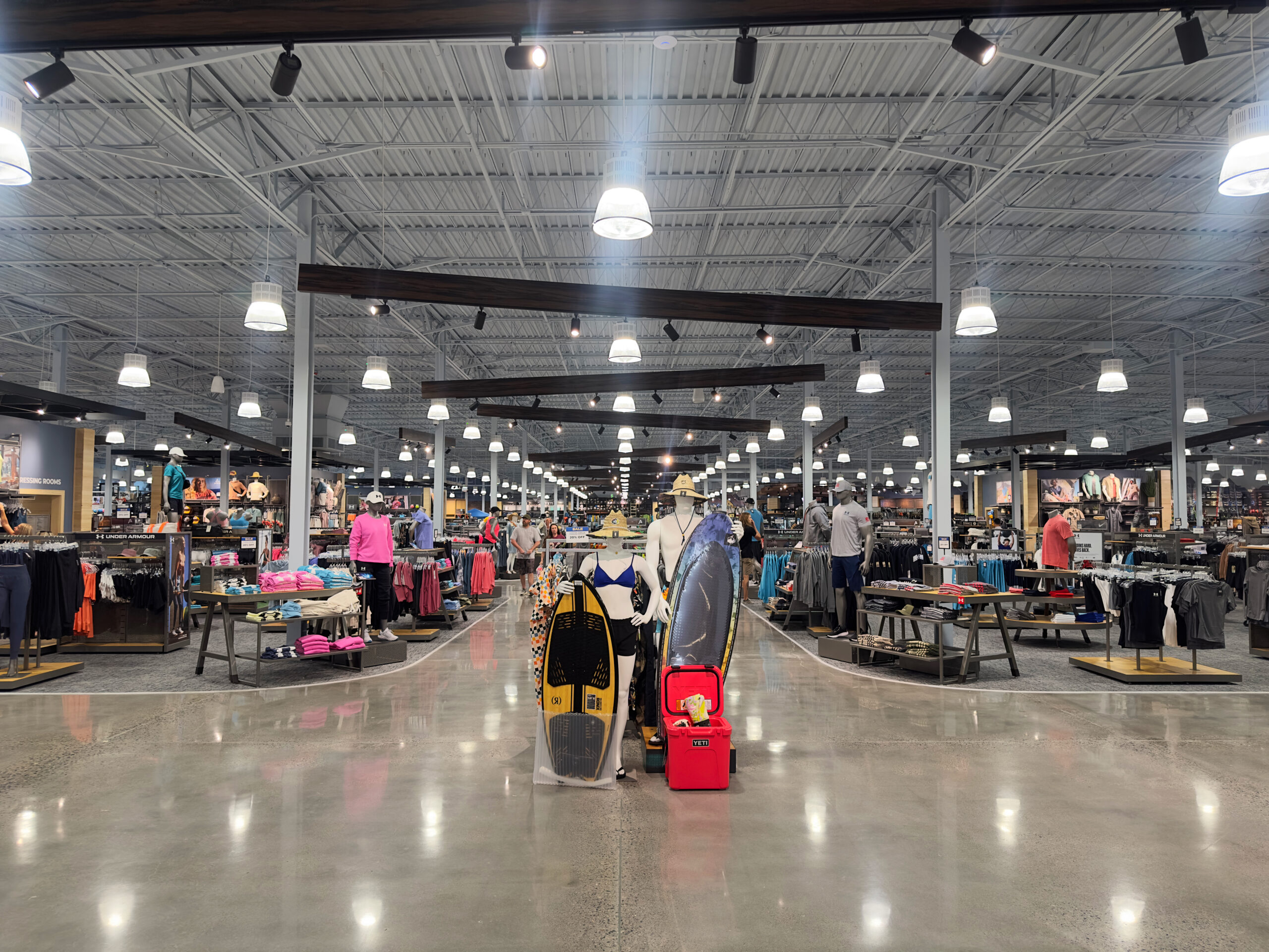 Interior view of the store with a lot of merchandise